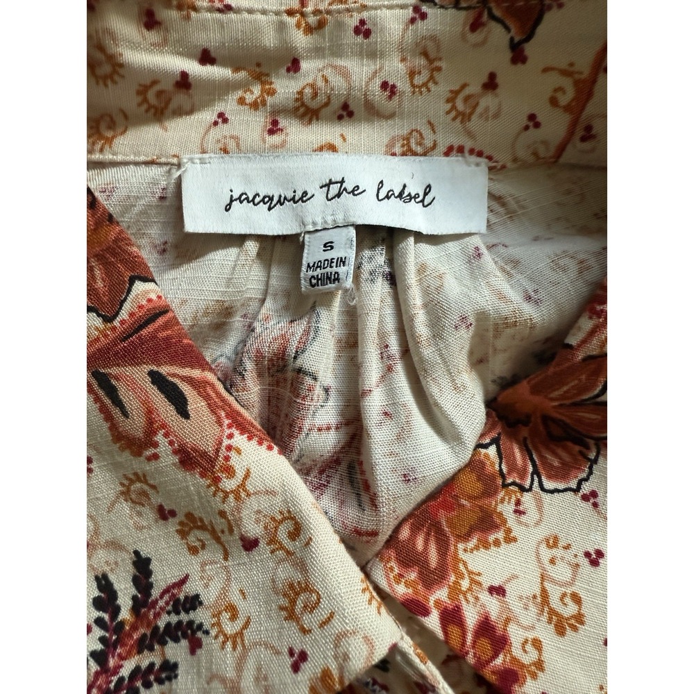 Jacquie The Label Women's Fall Floral Button Front Shirt Dress in Size Small - Picture 4 of 9